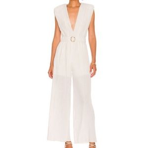 Sabina Musayev Saffron Jumpsuit in White